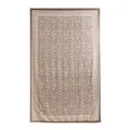 Elegant silk shawl for women featuring coffee brown floral lace print border design - 176*110cm / Beige Lace (FHZ25-90189-3)