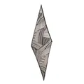Elegant silk rhombus scarf with abstract black stripe pattern for office wear - 145x45cm / Black & White Stripes