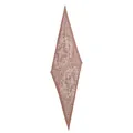 Elegant rhombus mulberry silk scarf with brick red paisley pattern for women - 145x45cm / Nude Pink Paisley