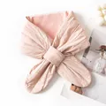 Warm pink quilted triangle neck warmer scarf with premium silk filling for winter comfort - 80*12cm / Dusty Pink