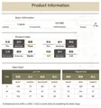 Guide des tailles et détails du produit pour l'ensemble de détente en satin rayé. - S / Haut Et Bas / Rayures Brunes