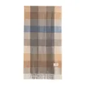 Plaid faux cashmere scarf with fringe in beige, blue and grey checkered pattern - With Label (FH25-6001-5) / 50x200cm / Grey Blue Beige Plaid