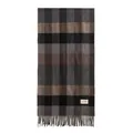 Warm thickened plaid scarf for men and women featuring grey and brown check patterns - Grey Black Camel Check Style (FH25-6001-1) / With Logo / Gray Black Camel Plaid