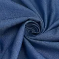 Close-up view of blue denim fabric texture with a stylish spiral fold arrangement - S / Dresses / Dark Blue