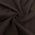 Detailed close-up of dark brown textured fabric showing elegant drape and high-quality fine weave. - S / Dresses / Dark Brown