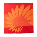 Écharpe carrée en cachemire 100% doux avec un motif de tournesol orange vif châle - 70*70cm / Orange