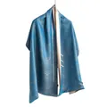 Blauer Seidenschal mit traditionellem chinesischem Wellenmuster, elegantes Luxusgeschenk. - 55*185cm / Blaue Wasserwelle (FHZ25-9616 -1)