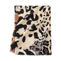 Stylish winter faux cashmere scarf featuring a classic leopard print and fringe details - 68*190cm / Beige Leopard Print (FH25-5999-1)
