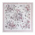 Elegant mulberry silk square scarf with floral and butterfly print in dusty rose - Pink (FHZ24-9164-1)
