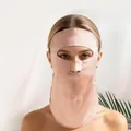 Premium full face silk sun protection mask in soft pink for summer UV skin care protection - Pink (9671-3)