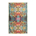 Elegant mulberry silk shawl featuring a vibrant symmetrical floral print design - 176*110cm / Colorful Small Flowers