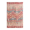 Vintage ethnic bohemian floral print mulberry silk scarf long shawl wrap for women - 176*110cm / Pink Bohemian Style