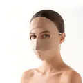 Full face silk sun protection mask facekini in beige skin tone for outdoor activities - One Size / Champagne (9675-3)
