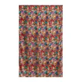 Premium mulberry silk long scarf for women with vibrant colorful cat pattern print - 176*110cm / Orange Purple Funny Cat
