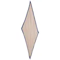 French retro vertical striped silk neckerchief with navy blue border and tan base color - Blue Striped / 133*47cm