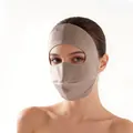 Premium champagne mulberry silk sun protection full face mask for women outdoor shade - One Size / Khaki (9675-7)