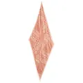 French vintage paisley pattern diamond-shaped silk scarf in elegant peach pink finish - Light Orange Retro Pattern / 133*47cm