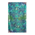Premium mulberry silk long scarf featuring an artistic Van Gogh Irises oil painting print - 176*110cm / Blue Green Iris