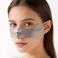 Premium silver mulberry silk sun protection mask for eye corner and face UV defense - 3D Eye Corner Protection Style (FHZ25D12-90132-2)