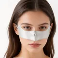 Breathable mulberry silk sun protection face mask in silver grey for eye corner care - 3D Eye Corner Protection Style (FHZ25D12-90132-3)