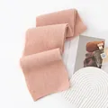 Écharpe en laine à mailles côtelées rose élégante pour la chaleur et le style épuré - 20*166cm / Rose Clair