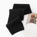 Écharpe en laine mélangée noire de qualité supérieure pour hommes et femmes en hiver - 20*166cm / Noir