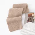 Écharpe élégante en laine mélangée beige à côtes pour hommes et femmes, hivernale - 20*166cm / Couleur Thé au Lait