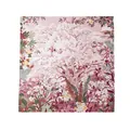 Luxury mulberry silk scarf featuring an intricate pink floral forest illustration - Square Scarf (FHZ24-9396) / 105*105cm / Dead Wood Every Spring