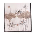 Elegant faux silk long scarf with traditional lotus ink print for spring and summer - 80*180cm / Elegant Lotus