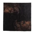 Mulberry silk Xiangyunsha scarf with peacock jacquard pattern in dark retro style - FHZ25-90282-1 Xiangyun Silk Hand-Rolled Black Gold Peacock Feathers / 105*105cm