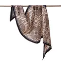 Elegant retro paisley jacquard silk-wool scarf with vintage artistic pattern for women - Beige Camel with Lace Trim (FHZ25-90268-1) / 120*41cm / Rice Camel