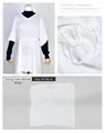 Elegant white striped silk-effect shawl poncho with V-neck and 95x88cm dimensions - Shiny Striped White