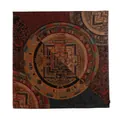 Vintage Chinese mandala style mulberry silk scarf with intricate double-sided jacquard pattern - FHZ25-90290-1 Xiangyun Silk - All-encompassing / 110*110CM
