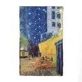 Long silk scarf for women featuring Van Gogh's Cafe Terrace at Night oil painting print - Cafe Terrace at Night (FHZ24-9127-1) / 50x166cm