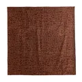 Brown mulberry silk scarf with ancient tribal rock painting patterns - 130x130cm / Tribal Print