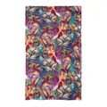Vibrant long silk scarf featuring colorful phoenix feather and floral print for women - Colorful Feather (FHZ24-9128-1) / 50x166cm