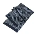 Bufanda de lujo para hombre en seda de morera azul marino con patrón geométrico - 25*160cm / Navy Blue (FHZ24-9153-1)