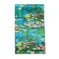 Elegant 100% silk long scarf featuring Claude Monet Water Lilies impressionist oil painting - Monet Water Lilies (FHZ24-9346-1) / 50x166cm