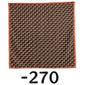 Elegant 65cm geometric pattern square neck scarf in brown and orange for women's decoration - 68*68cm / Orange Border Geometric Chain (No. 270)