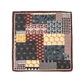 Vintage patchwork square scarf with floral and geometric patterns for women - Vintage Patchwork Plaid (No. 5877-1)