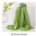 Soft wool scarf for women in vibrant grass green color variant - Grass Green