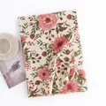 Elegant floral print imitation cashmere scarf for women in soft pink and beige - 65*190cm / Beige Large Flower