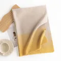 Elegante bufanda degradada amarilla y beige con flecos para la moda de invierno - 190x65cm / Amarillo Degradado