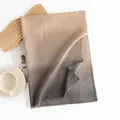 Bufanda elegante en degradado de beige a gris oscuro con delicados bordes deshilachados - 190x65cm / Degradado Negro Gris