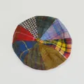 Vintage patchwork Harris Tweed beret for men and women, retro winter painter hat style - Size M (58cm) / Adult / Adult Patchwork B