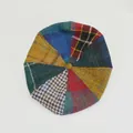 Colorful patchwork Harris Tweed beret hat in a vintage British style for winter - Size S (56cm) / Adult / Adult Patchwork C