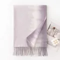 Elegant purple gradient cashmere-feel scarf with tassels, warm autumn winter shawl. - Ombre Lavender Style / 200*65cm