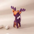 Handmade purple and orange silk deer plush ornament for bags or as New Year gift - Deer Pendant (FHS25-3003-1)