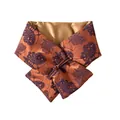 Bufanda de seda Xiangyunsha de estilo chino con elegantes motivos de mariposa - 82x13cm / Seda Xiangyun Mariposa Brillante