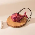 Elegant handmade red silk whale ornament featuring traditional geometric patterns - Whale Style (FHS25-3017-4)